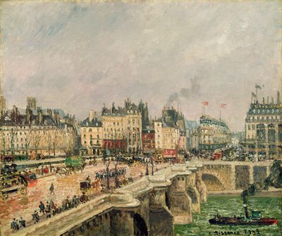 Pont Neuf, Effect of Rain, 1903 by Camille Jacob Pissarro